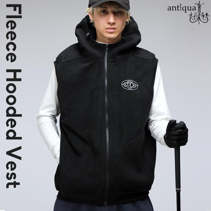 antiqua（アンティカ） ANTIQUA GOLF×STCH フード付き ロゴベスト 送料