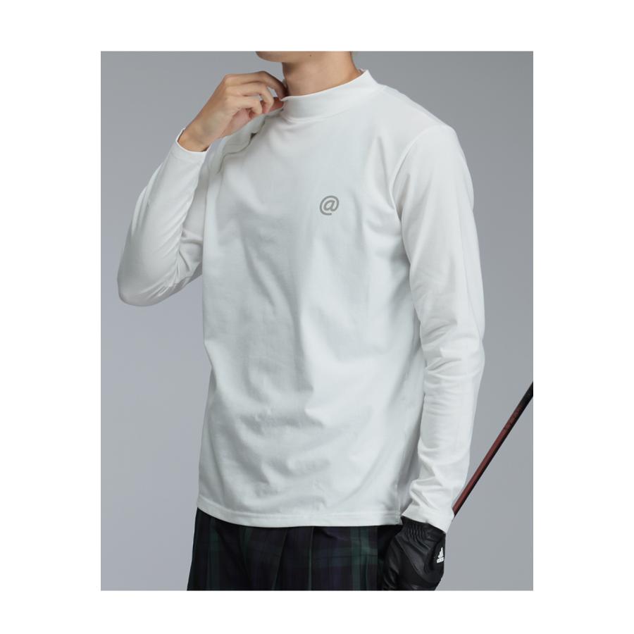 新品ANTIQUA GOLF×STCHモックネック長袖ホワイト白LXL antiqua（アンティカ） ANTIQUA GOLF×STCH モックネックトップス 送料