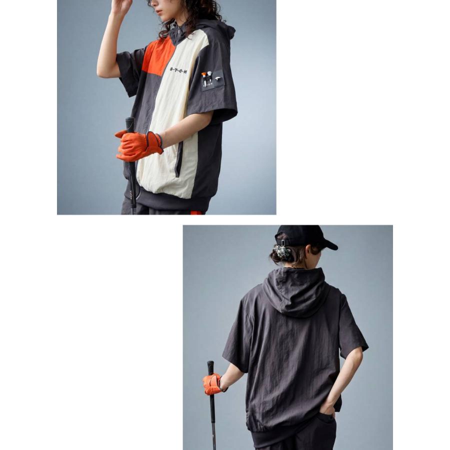 定価¥14,300＊ANTIQUA GOLF×STCH＊ジップアップパーカー羽織 antiqua（アンティカ） ANTIQUA GOLF×STCH パーカー メンズ 送料無料