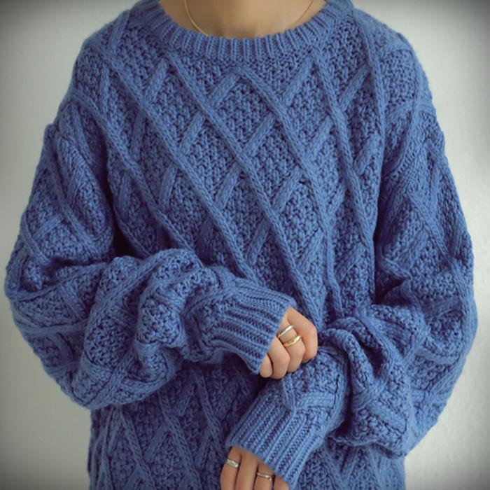 antiqua（アンティカ） デザイン編みニット レディース トップス