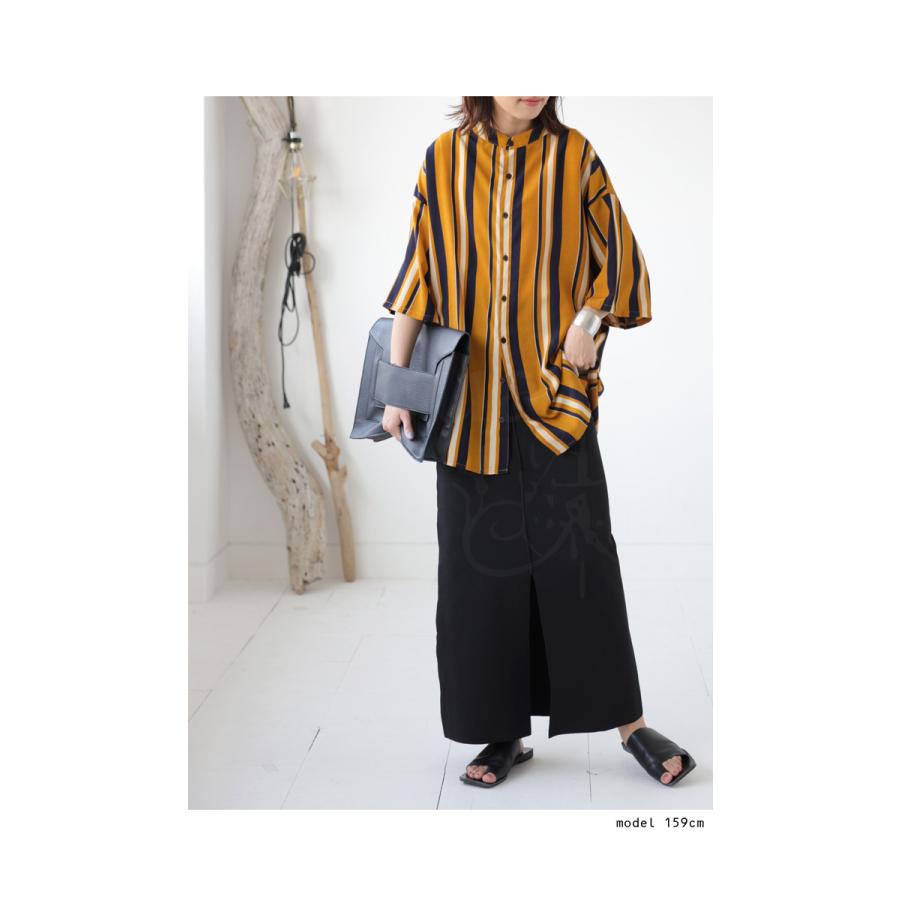 antiqua（アンティカ） ストライプ柄シャツ シャツ レディース