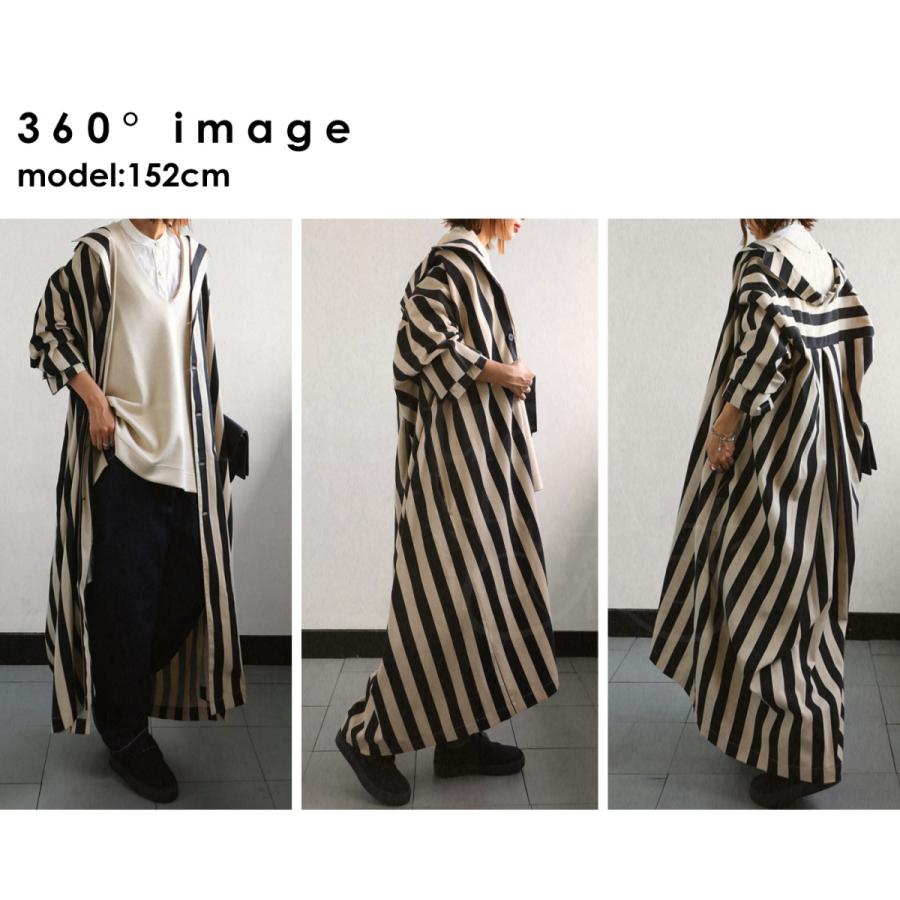 antiqua  アンティカ ストライプロング羽織り☆完売品 antiqua（アンティカ） アウター コート 長袖 ストライプ レディース