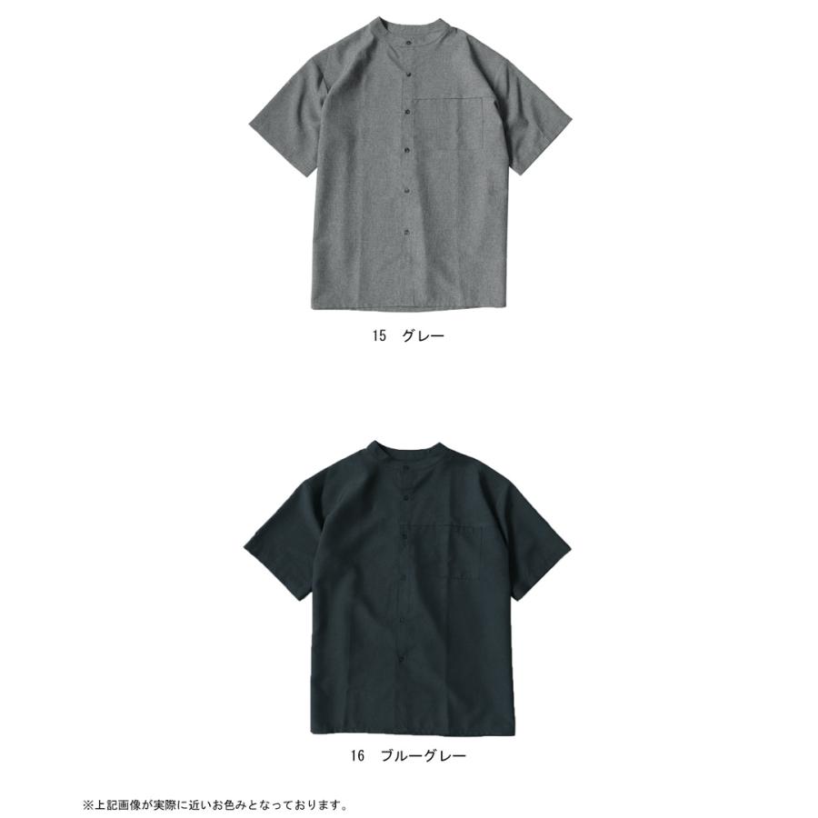 リネンライクシャツ シャツ レディース トップス 半袖 無地・再再販。100ptメール便可｜antiqua｜19