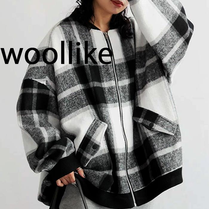 ADMIRAL グレー チェック柄 Vネックブルゾン ADMIRAL グレー チェック柄 Vネックブルゾン - メルカリ