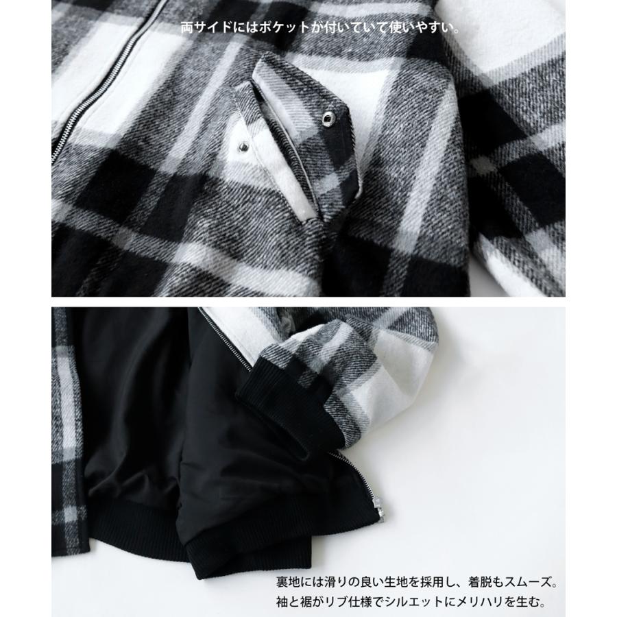 antiqua（アンティカ） ブルゾン レディース アウター 長袖 チェック柄