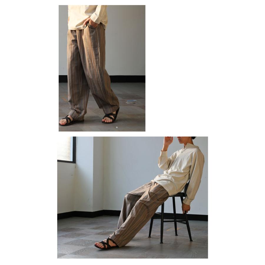 ストライプパンツ パンツ メンズ ボトムス ロング 送料無料・再再販。500ptメール便可 | antiqua | 10