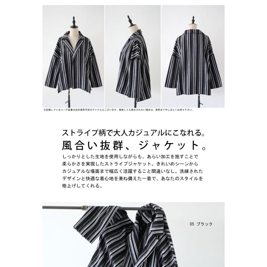 antiqua（アンティカ） ストライプ柄ジャケット ジャケット レディース