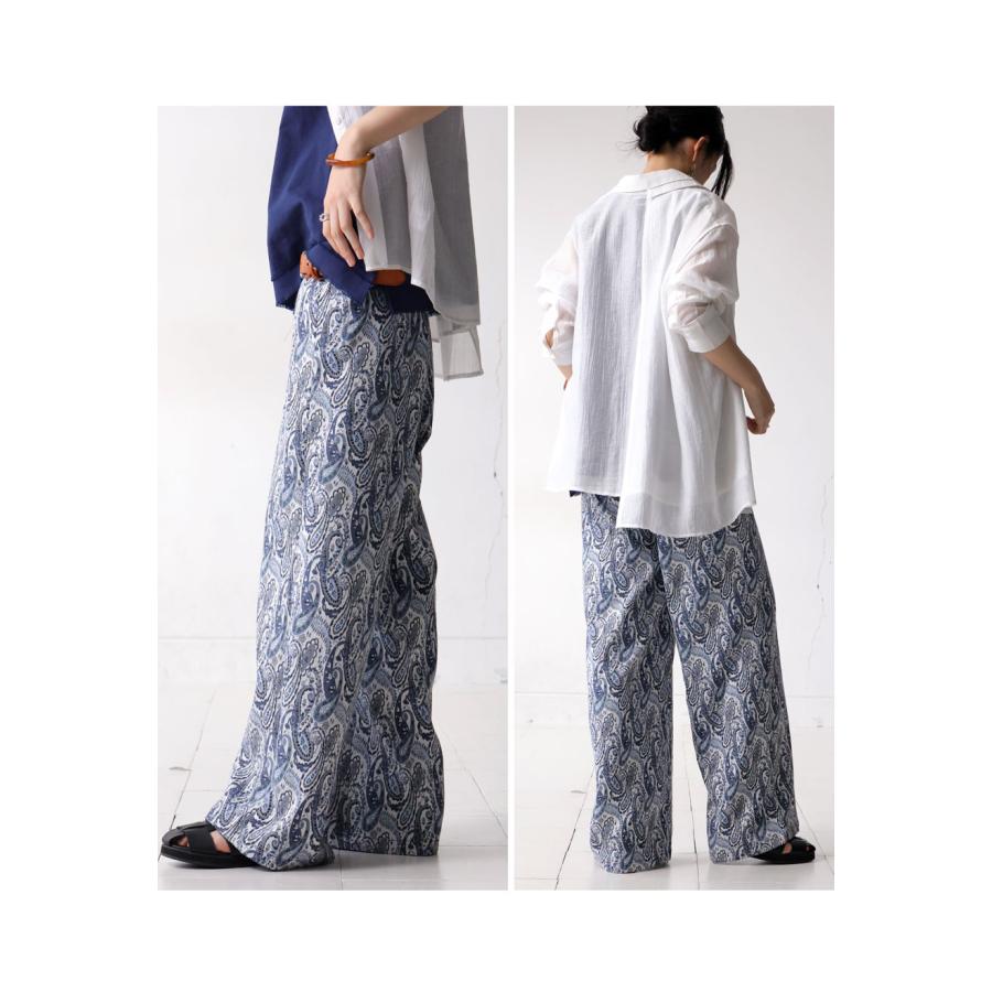 antiqua（アンティカ） ペイズリー柄パンツ パンツ レディース
