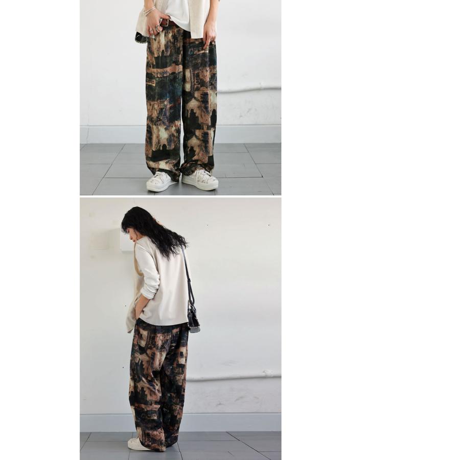 antiqua（アンティカ） ヴィンテージ柄パンツ パンツ レディース