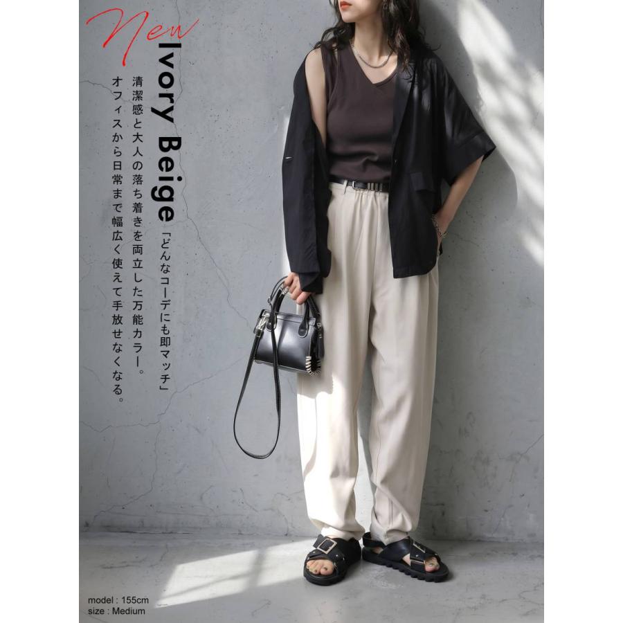 【未使用】AUXCA TRUNK ブラックテーパードパンツ　XXS antiqua（アンティカ） テーパードパンツ レディース ボトムス パンツ