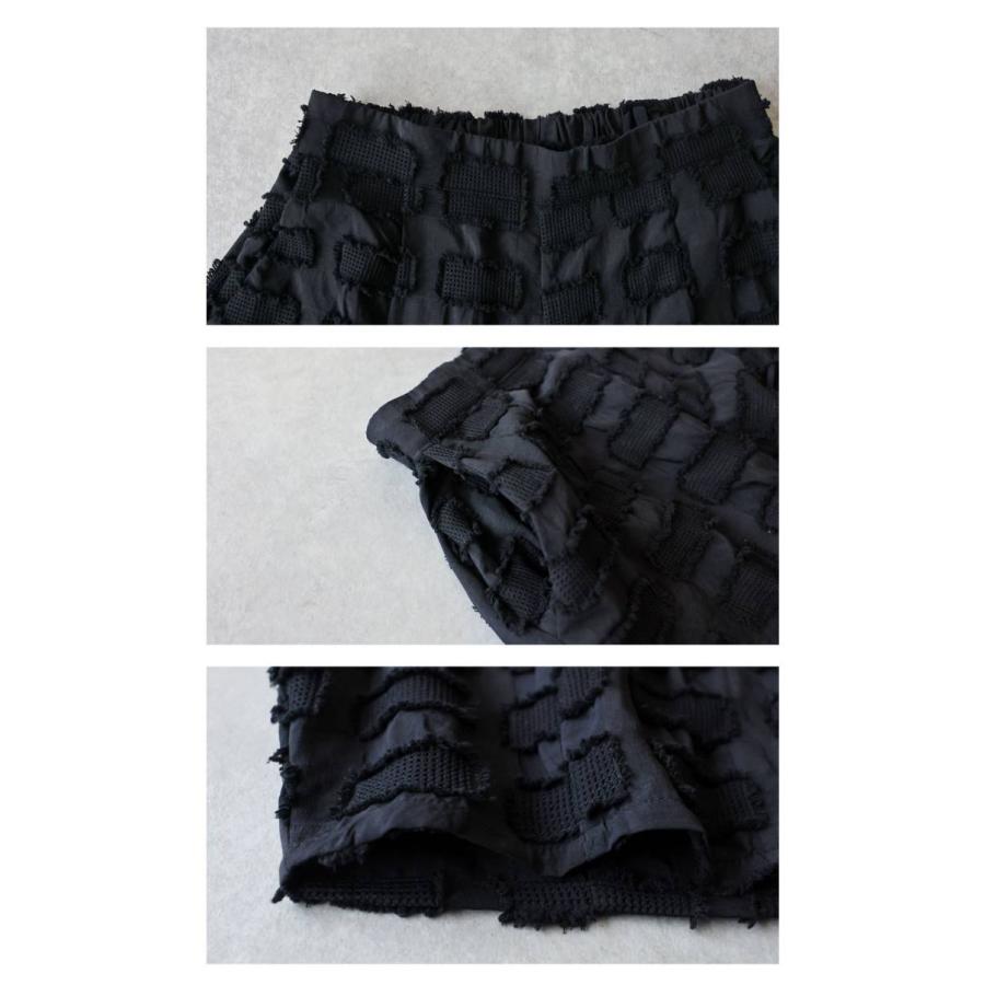 antiqua（アンティカ） フリンジ ワイドパンツ レディース ジャガード