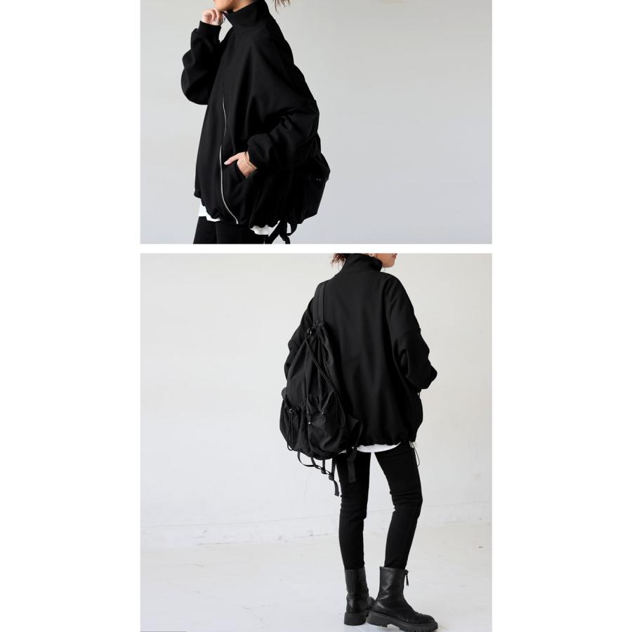 antiqua（アンティカ） 斜めZIP 裏起毛 ジョーゼットジャケット