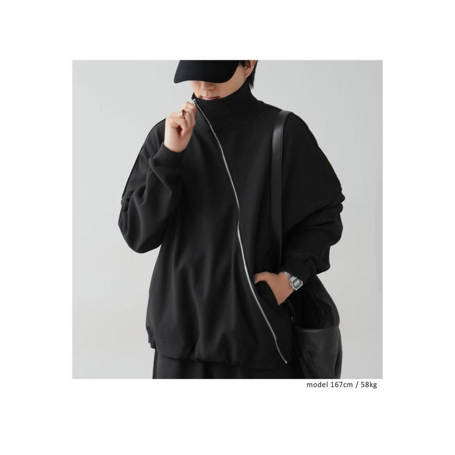 antiqua（アンティカ） 斜めZIP 裏起毛 ジョーゼットジャケット メンズ