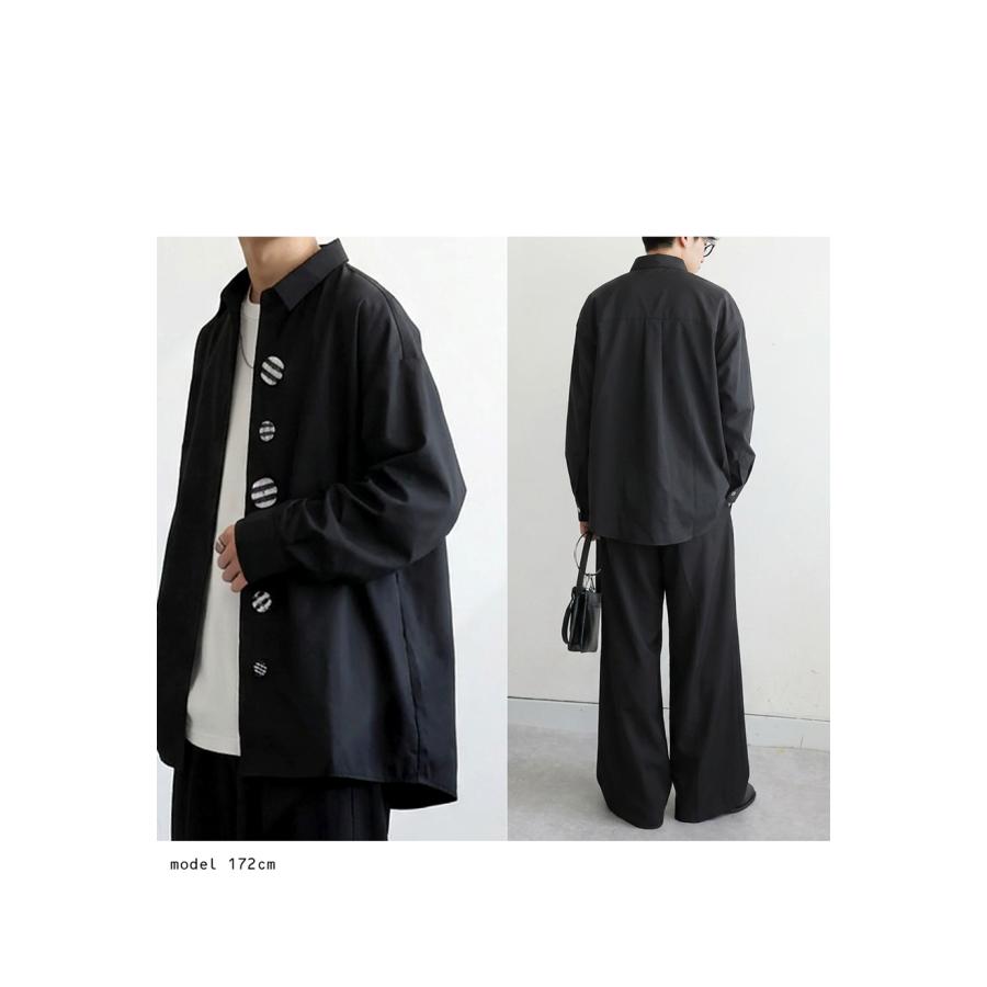 antiqua（アンティカ） ボタンデザイン シャツ メンズ 羽織り 長袖