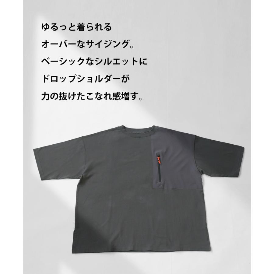 antiqua（アンティカ） 異素材ポケットTシャツ Tシャツ メンズ