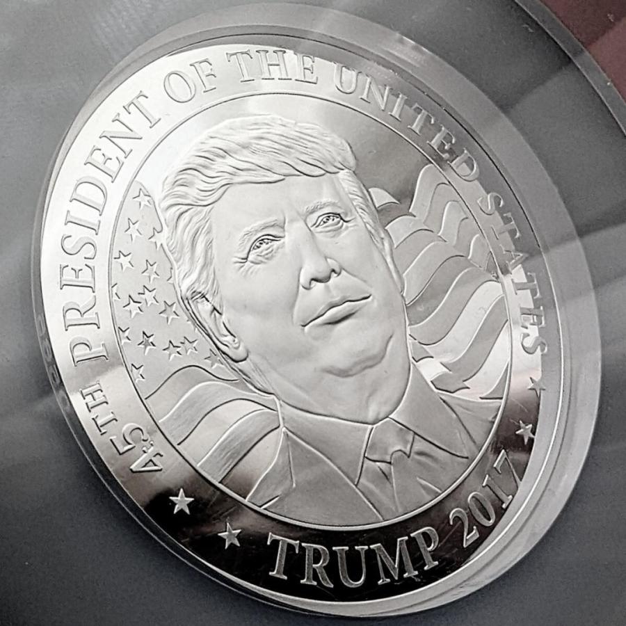 最高鑑定 銀貨 2017年 トランプ大統領 赤道ギニア 鑑定 NGC