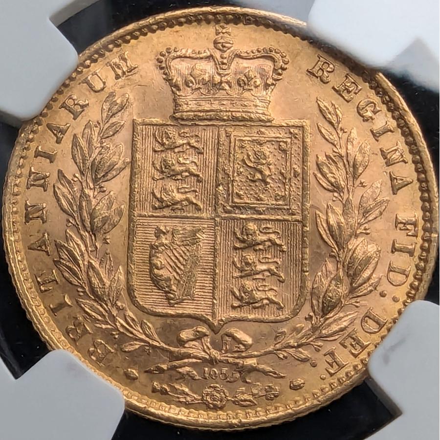 金貨鑑定 1871年 イギリス ヴィクトリア女王 シールド 1sov ソブリン