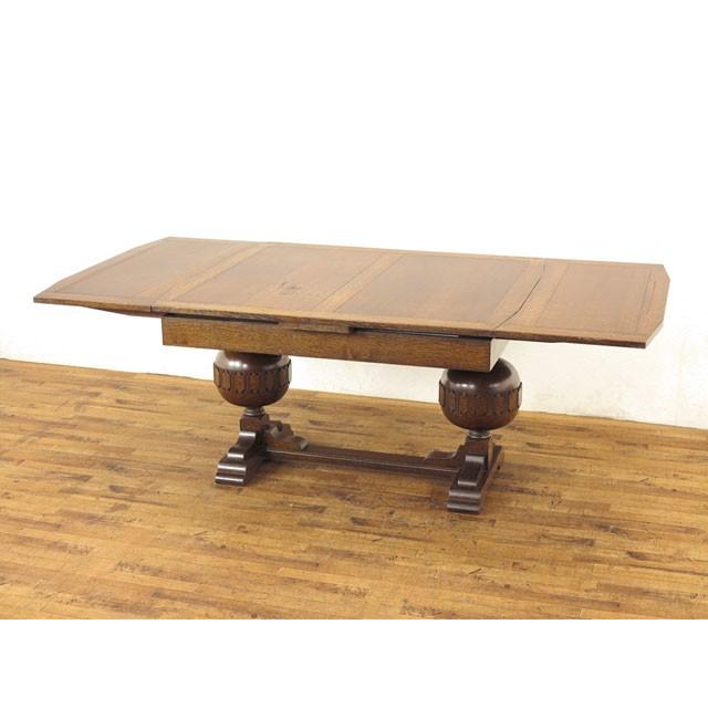 イギリス製　英国　北欧　ドローリーフ　テーブル　拡張式　ダイニング　アンティーク 英国のアンティークのおしゃれなドローリーフテーブル、伸長式の