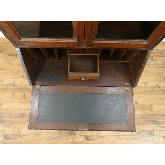 アンティーク ブックビューロー 薄型タイプ 洗練されたデザイン