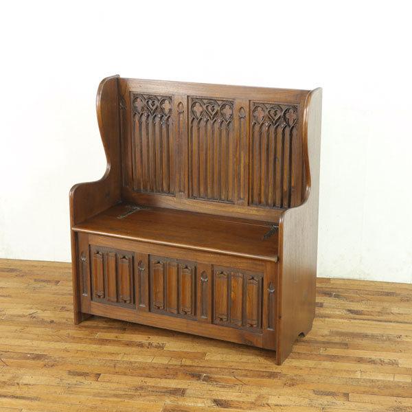 レ】アンティーク！オールドパインのリネンボックス！