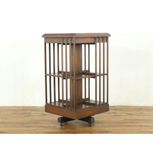 リボルビングブックケース 回転式 上品なデザイン ディスプレイ棚 本棚