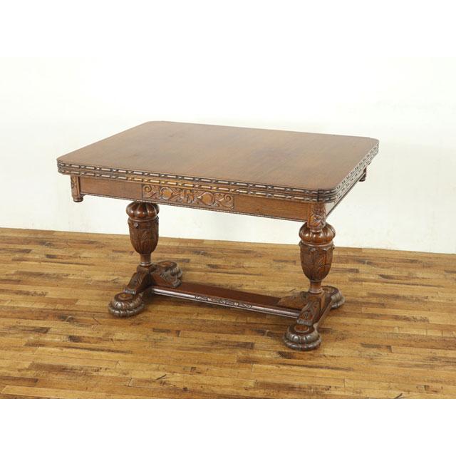 ダイニング6点セット 美しい彫刻 オーク材の杢目も魅力