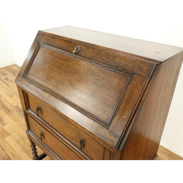 ライティングビューロー 美しい杢目も魅力 ツイストレッグ 引き出し 机