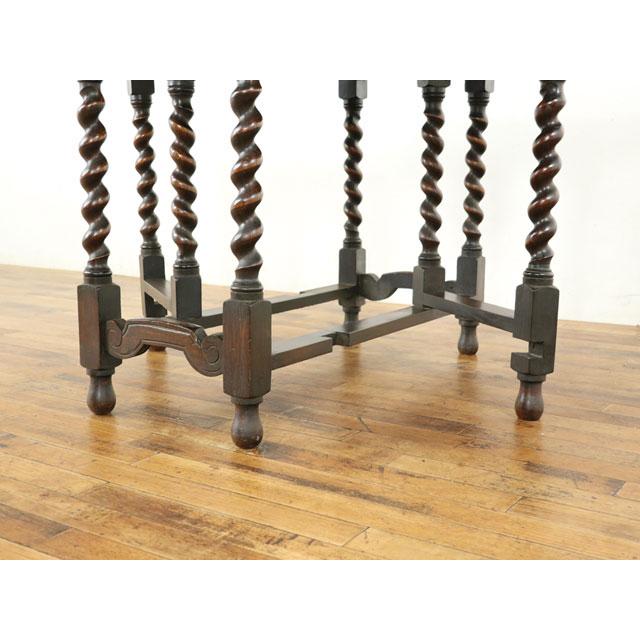 アンティーク ゲートレッグテーブル 折り畳み式テーブル ふちの