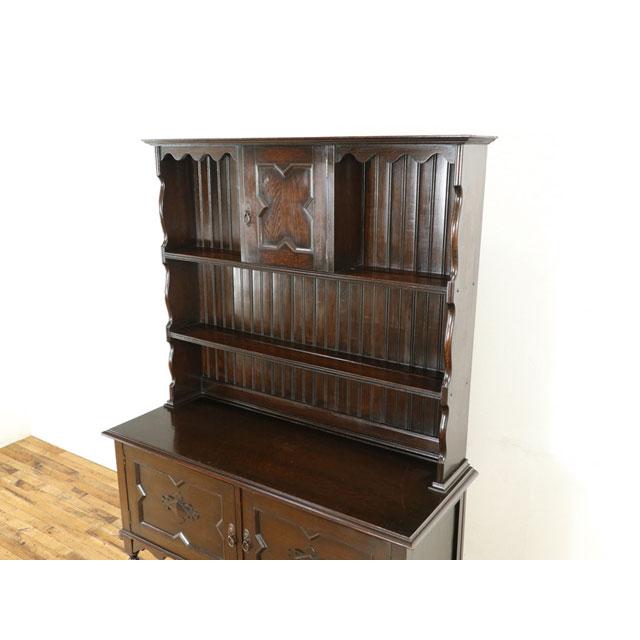 イギリスアンティーク カップボード ツイストレッグ 収納兼