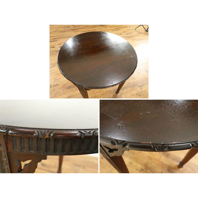 幅76×奥76×高76.5cm サイドテーブル 天板ふちなどのデザインが素敵