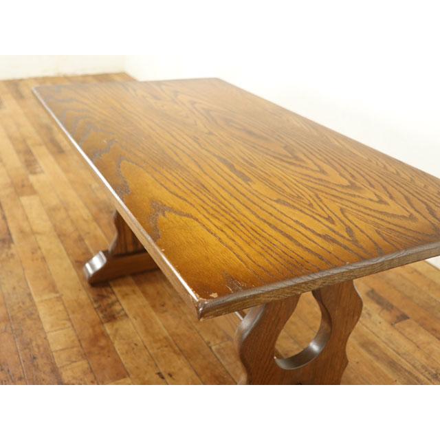 コーヒーテーブル 素朴でかわいい雰囲気 ウッドトップ 横長タイプ ロー