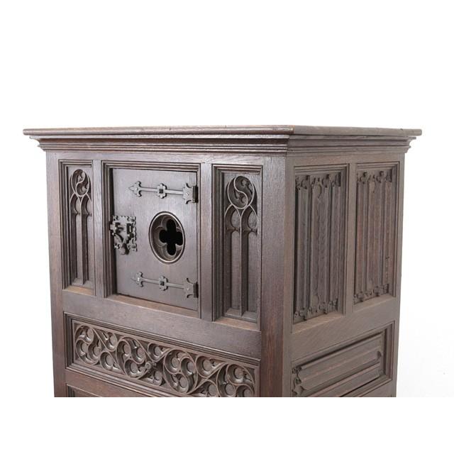 1900年頃 フランスアンティーク キャビネット 収納棚 ゴシックスタイル