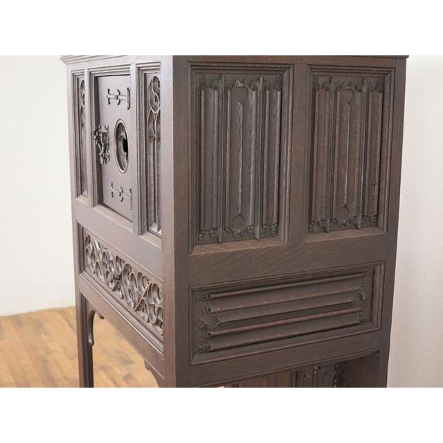 1900年頃 フランスアンティーク キャビネット 収納棚 ゴシックスタイル