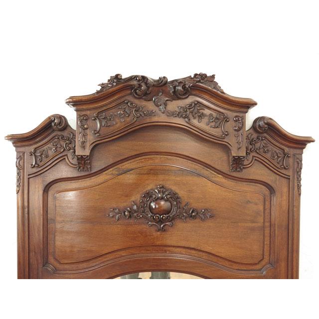 アンティークミラー 立て掛け式 姿見鏡 大型ミラー 美しい彫刻