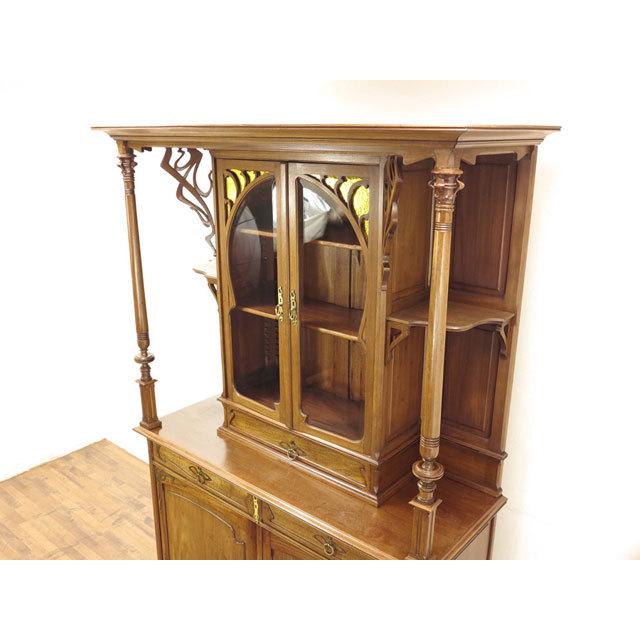 キャビネット アールヌーボー様式 美しいデザイン 希少なお品です 食器