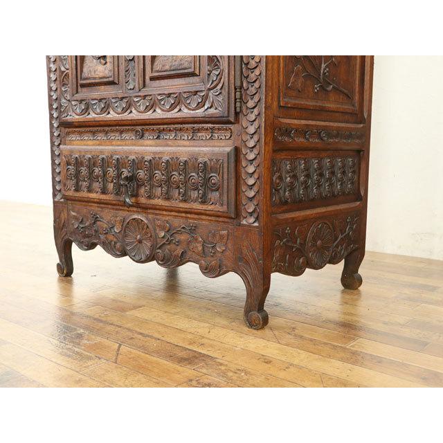 フランスアンティーク キャビネット 素晴らしい彫刻 絵画のような