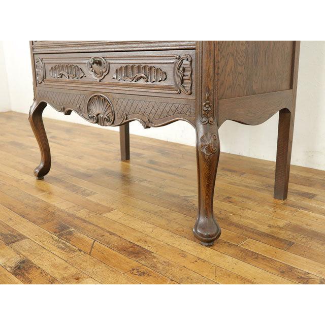 猫脚ブックビューロー 深く落ち着いたツヤ ディスプレイ 収納