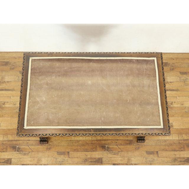 ライブラリーテーブル ルネサンス様式のテーブル 素晴らしい彫刻 書斎