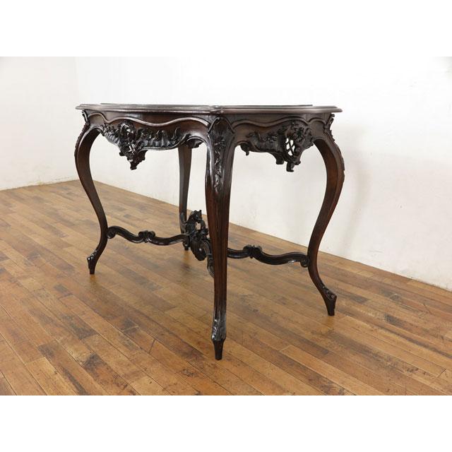 サイドテーブル ロココ様式の華麗なデザイン 美しい彫刻 テーブル