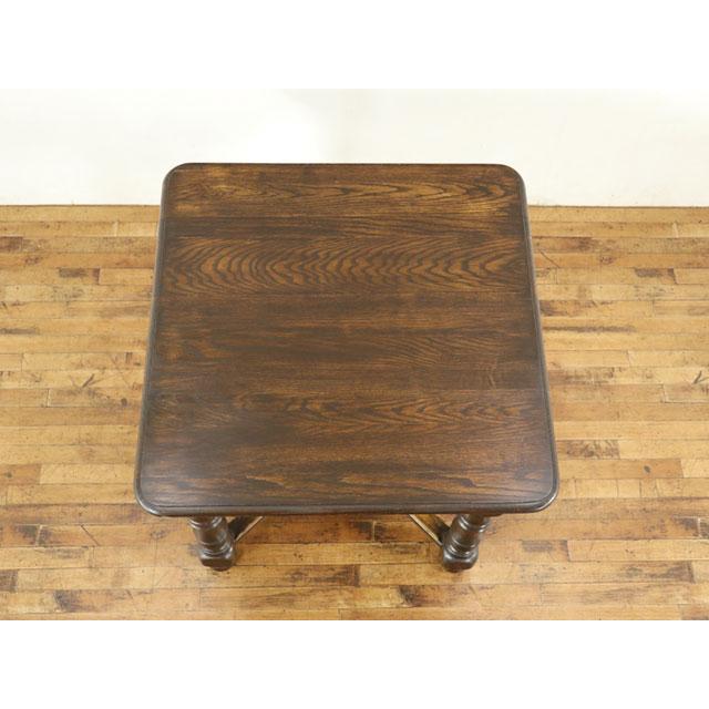 ☆フランスアンティークダイニングテーブル 幅87×奥88×高77cm アンティーク ダイニングテーブル 4本足 天板