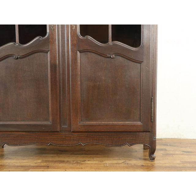 アンティークキャビネット#13 色付きガラスのダークカラーキャビネット 70173 アンティーク