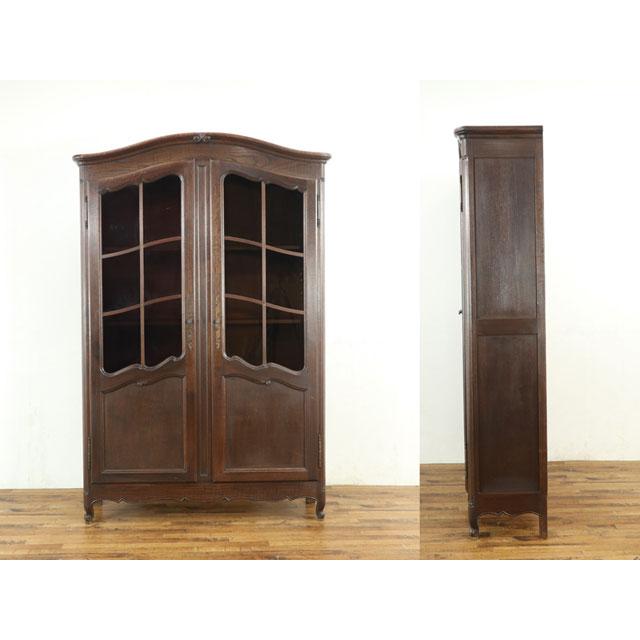 色付きガラスも素敵なキャビネット 2枚扉 おしゃれでカッコいい