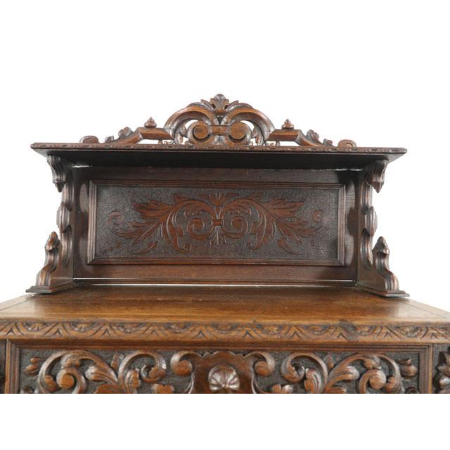 彫刻入り収納家具 アンティーク フランス製 輸入 リビングで便利に