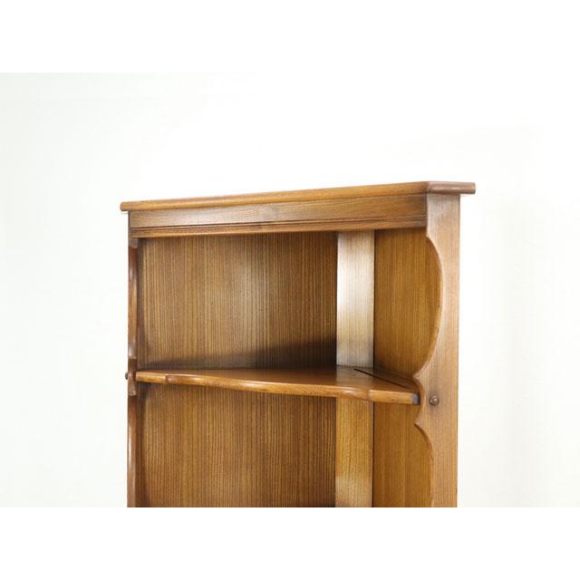 コーナーキャビネット 飾り棚 収納棚 上部はオープンラック 下部は木製