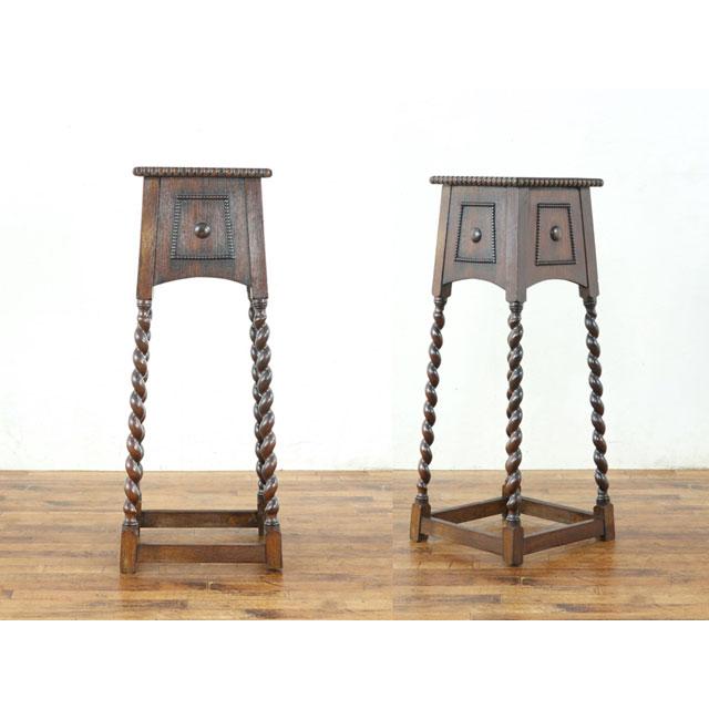 アンティーク プランツスタンド 花台 ツイストレッグ 小ぶりなサイズ