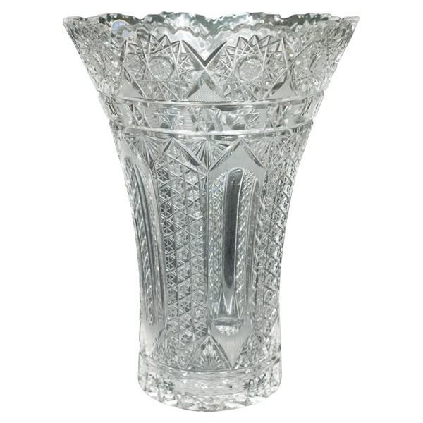 ボヘミアン  最高級クリスタルガラス 花瓶  チェコ ボヘミアガラス チェコ製 クリスタル 花瓶 : アンティーク慈光 - 通販