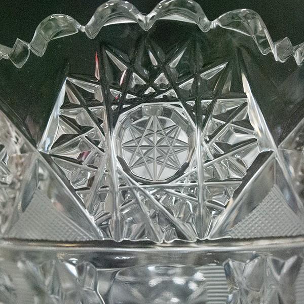 ボヘミアガラス チェコ製 クリスタル 花瓶 : アンティーク慈光 - 通販