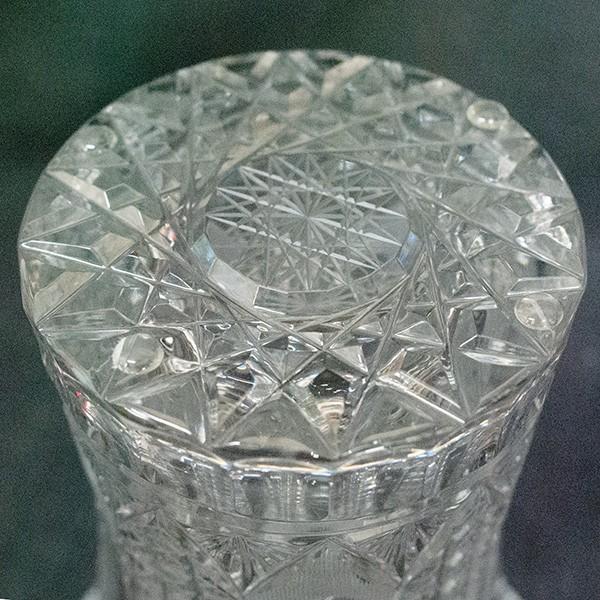 ボヘミアガラス チェコ製 クリスタル 花瓶 : アンティーク慈光 - 通販