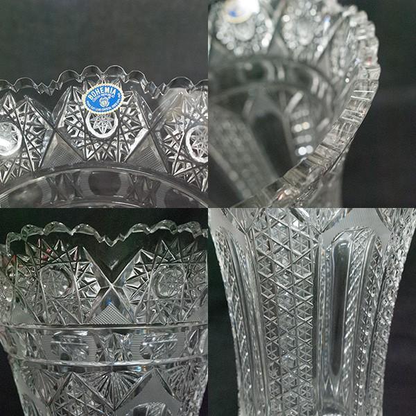 ボヘミアン  最高級クリスタルガラス 花瓶  チェコ ボヘミアガラス チェコ製 クリスタル 花瓶 : アンティーク慈光 - 通販
