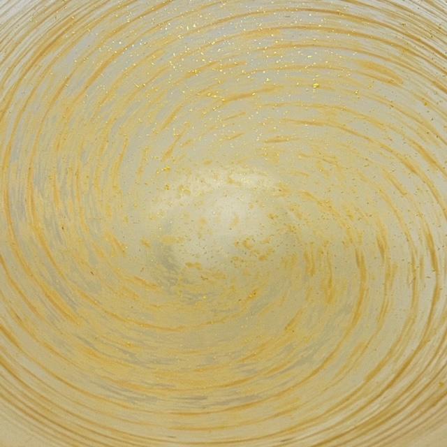上野良樹 抹茶碗 箔チラシ硝子 平茶碗 茶道具 共箱 ガラス工芸 g-033